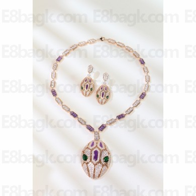 Bvlgari serpenti purple diamonds earrings