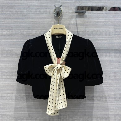 miu miu black velvet top 2023