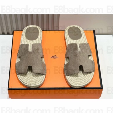 HERMES MEN'S SUEDE LEATHER Antigua espadrille beige sable 2024