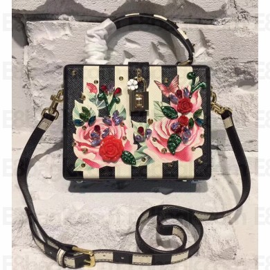 Dolce & Gabbana Dolce Soft Box Bag Flower Print Black/White 2018