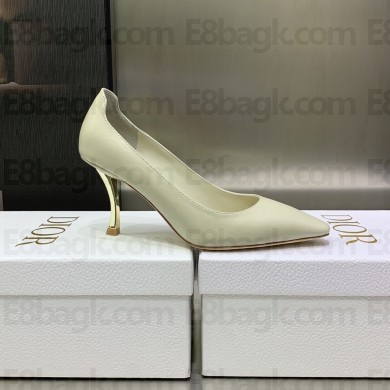 DIOR heel 8CM D-FAME PUMPS IN CALFKSIN WHITE 2023