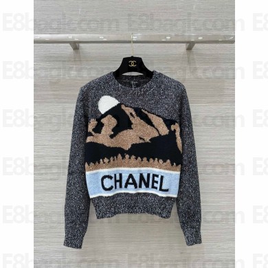 CHANEL Cashmere & Wool Gray & Multicolor Pullover P77382 2024