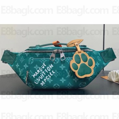 louis vuitton Rush Bumbag  Monogram Heritage coated canvas green M12867 1102-2024