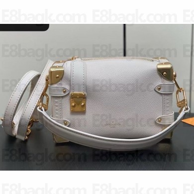 louis vuitton Side Trunk PM bag Grained calf leather Chalk M23915 1102-2024