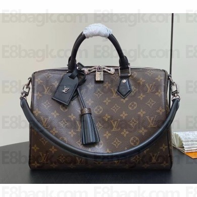 louis vuitton Speedy Soft 30 Dark bag Monogram Black Monogram Coated canvas M12243 1102-2024
