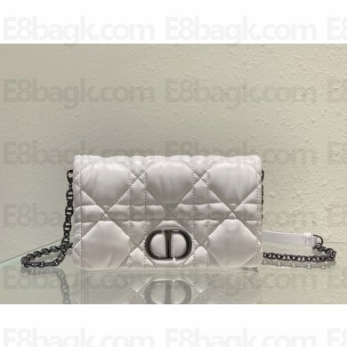 Dior Quilted Macrocannage Calfskin Caro Macrocannage Pouch white 2022