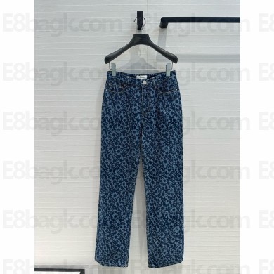 chanel Printed Denim Blue & Dark Blue JEANS P78117 2024 