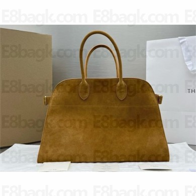 THE ROW MARGAUX 15 BAG IN suede LEATHER Ginger 2024