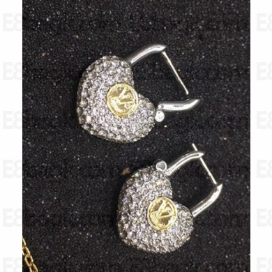 Louis Vuitton Crazy in Lock Strass Earrings Silver 2018