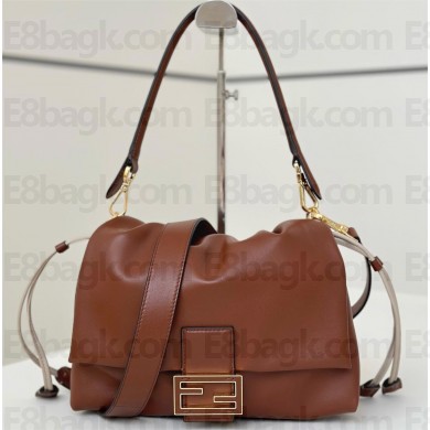 FENDI Mamma Baguette Medium CARAMEL nappa leather bag 2025