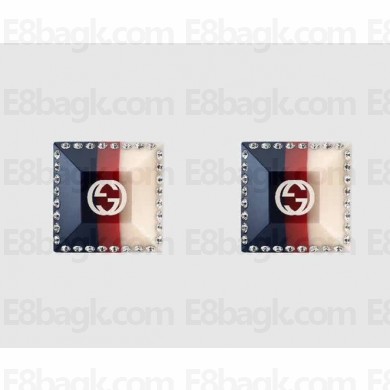 Gucci Logo Square Stud Earrings Multicolor 2018
