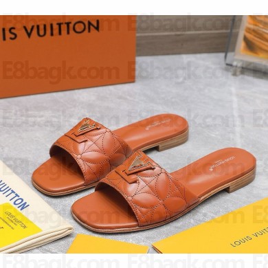 Louis Vuitton LV Capri Flat Mule 1ADCE9 orange Embroidered calf leather 2024