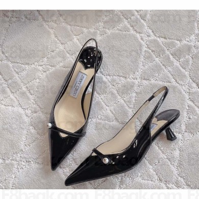 Jimmy Choo Rosalia 45 Patent Leather slingback Pumps black 2024