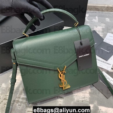 Saint Laurent Cassandra Top Handle Medium Bag in Grained Leather 578000 green 2020