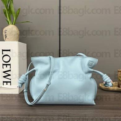 loewe Mini Flamenco clutch in nappa calfskin sky blue 2023