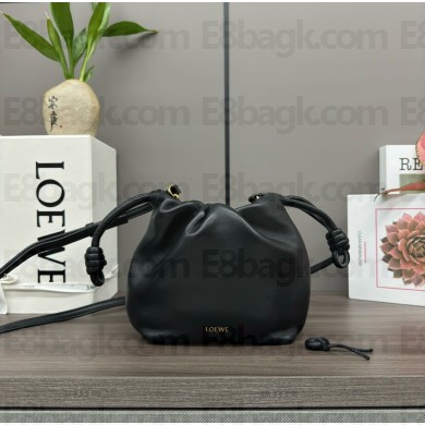 loewe Mini flamenco purse in mellow nappa lambskin 262333 black 2024