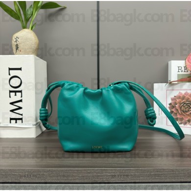 loewe Mini flamenco purse in mellow nappa lambskin 262333 Emerald Green 2024