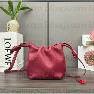loewe Mini flamenco purse in mellow nappa lambskin 262333 red 2024