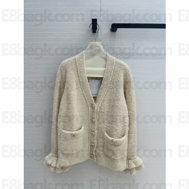 CHANEL Cashmere & Silk Ecru cardigan P78396 2024