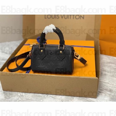 louis vuitton nano speedy BAG M82450 black 2023