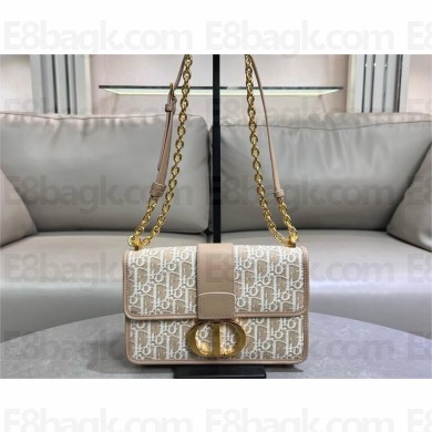 DIOR 30 Montaigne Chain Bag IN Natural Dior Oblique Jacquard 2025