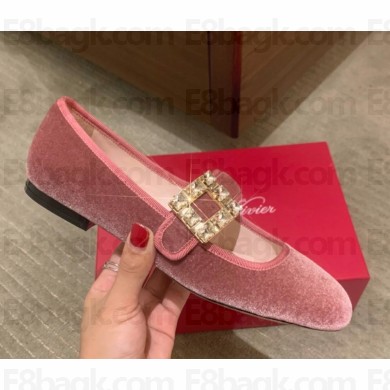 roger vivier flat Très Vivier Mary Janes in suede With crystal buckle 1102-02 2024