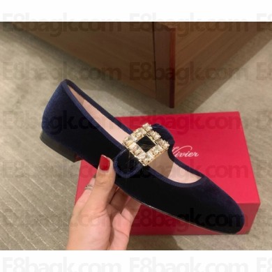 roger vivier flat Très Vivier Mary Janes in suede With crystal buckle 1102-06 2024