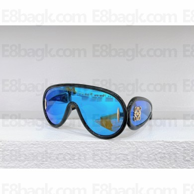 loewe Wave mask sunglasses Shiny Black 2023