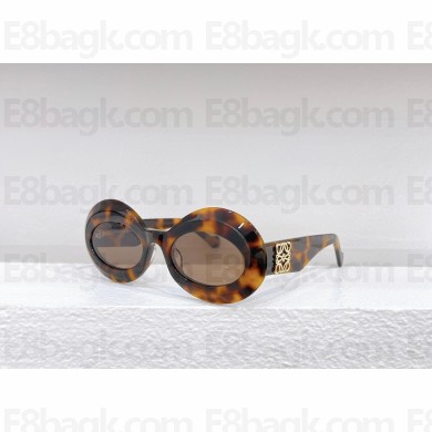 LOEWE Oversized oval sunglasses in acetate Kakhi/Havana 2023