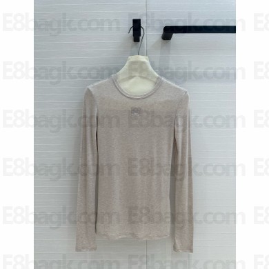 LOEWE GRAY Long sleeve top in stretch wool 2024