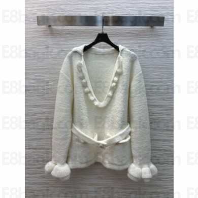 CHANEL Cashmere & Silk Ecru Pullover P78398 2024