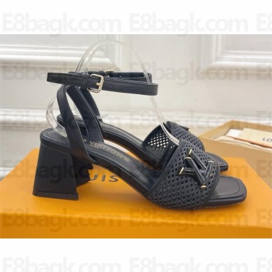 Louis Vuitton Heel 5.5cm Shake Sandal 1AD0EW black 2024