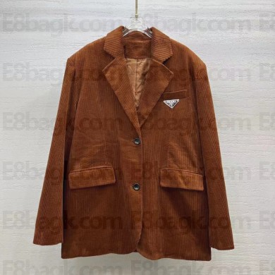 prada Corduroy blouson jacket caramel 2023
