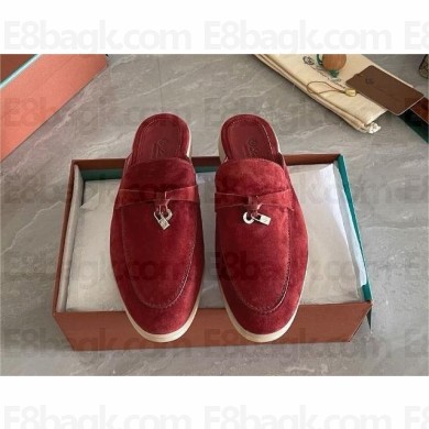 Loro Piana Summer Charms Walk Babouche Suede slipper Loafers 09 2024