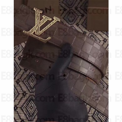 Louis vuttion embossing calfskin leather 3.8cm Belt(99-72402)