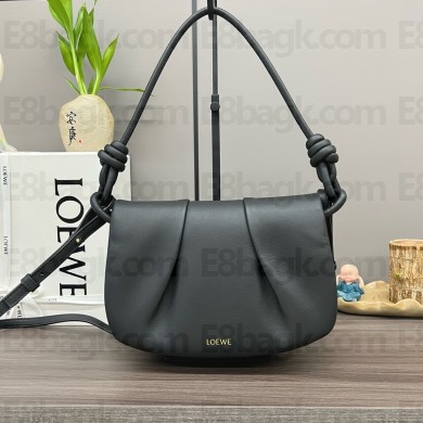 LOEWE Paseo satchel in shiny nappa calfskin black 2024