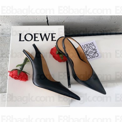 Loewe Rose heel slingback in calfskin black 2022