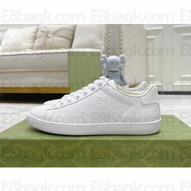 Gucci ace gg embossed sneaker WHITE 2023