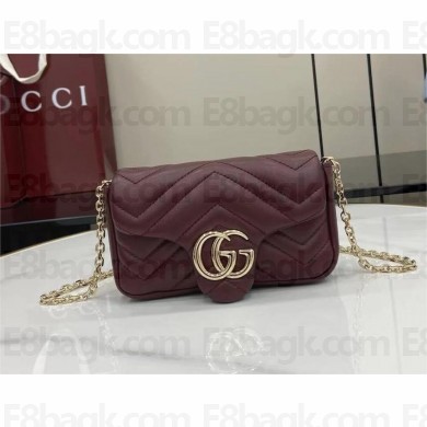 GUCCI GG Marmont mini shoulder bag 841290  Rosso Ancora red 2025
