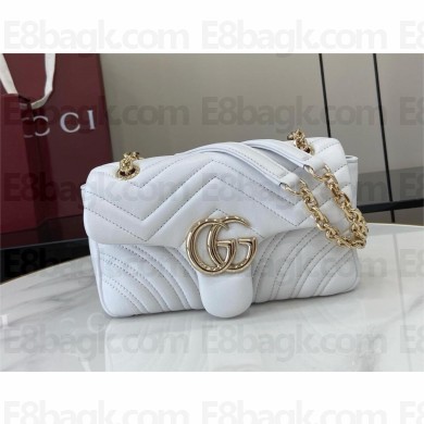 GUCCI GG Marmont small shoulder bag 837280 white 2025