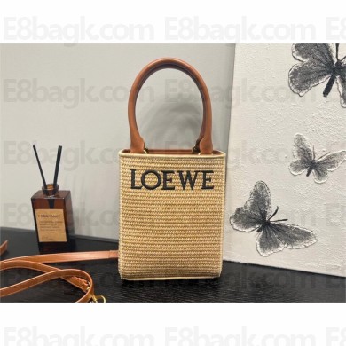 LOEWE Standard A5 Tote bag in raffia Natural/Black 2023