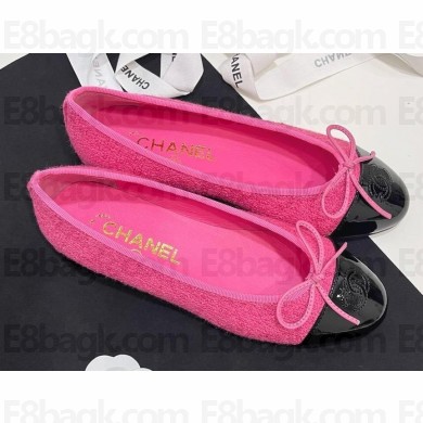 Chanel tweed Ballet flats black/fuchsia 2024