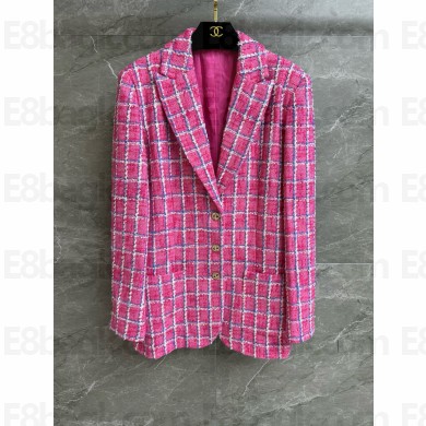 CHANEL Tweed Pink, Blue & White jacket P76990 2024
