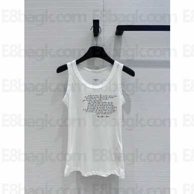 dior Dioramour Embroidered Tank Top white 2024