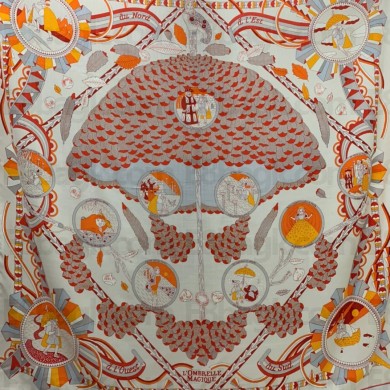 Hermes Cashmere Silk Scarf 140x140cm 16 2022