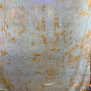Hermes Cashmere Silk Scarf 140x140cm 05 2022