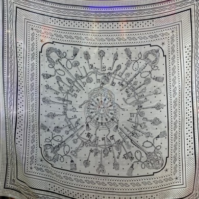 Hermes Cashmere Silk Scarf 140x140cm 44 2022