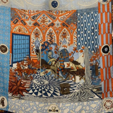 Hermes Cashmere Silk Scarf 140x140cm 07 2022
