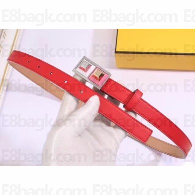Fendi Rainbow Leather Belt 20mm Width Red 2018