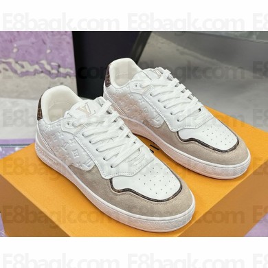 Louis Vuitton women/men 1ACUIN LV Stadium Sneaker White Monogram-debossed calf leather 2025